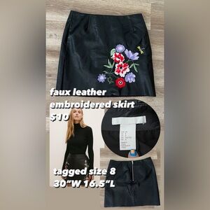 faux leather skirt